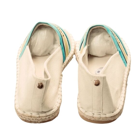 LONDON FOG COLLECTION Women's Shoes Beige Fabric Slip Espadrille Flats SIZE 8.5 - Picture 4 of 13